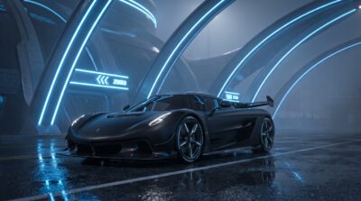 Stealth Black Hypercar Wallpaper